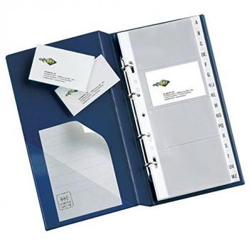 Portabiglietti da Visita MC30 Sei Rota - 3 Anelli - 320 Biglietti - 16,5x28 cm - 57093107 (Blu)