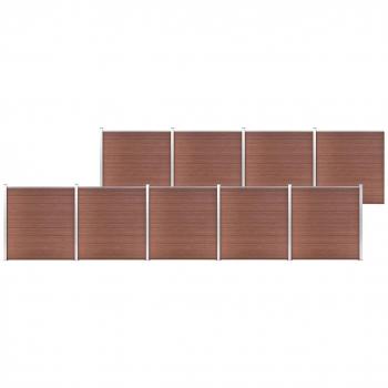 WPC Garden Fence, 1564 x 186 cm, Brown - vidaXL