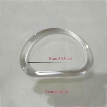 Plastic Handle Round Plastic Bag Handles Transparent Replacement DIY Handbag Purse Making Shopping Tote Accessories for bag