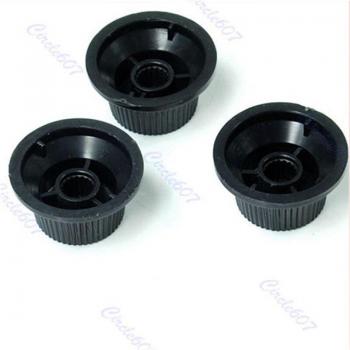 Black Electric Guitar Potentiometer Knob Cap with 1 Volume and 2 Tone Configuration for FD ST Models