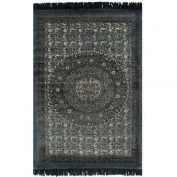 VidaXL Tappeto Kilim in Cotone 160x230 cm Grigio