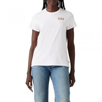 Levi’s T-Shirt “The Perfect Tee” – Kurzarm, Rundhals, Jersey, Batwing‑Print, Damen, XS