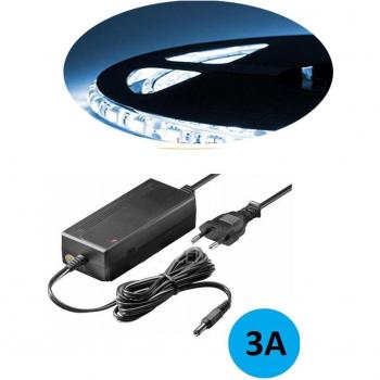 LED Strip Kit 5050 5 m Flessibile Adesiva + Power Supply 3 A White Cool IP65