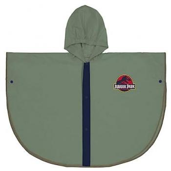 Capa Impermeable Jurassic Park Verde para Niños 3-4 años