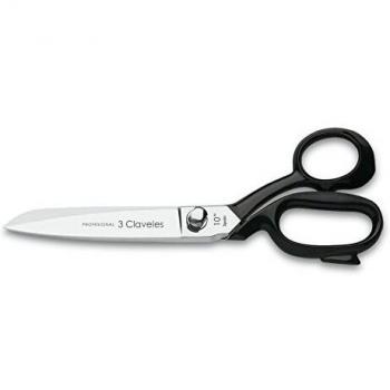 Tijeras de sastre de 25 cm (10″) mango negro 3 Claveles Ref. 93