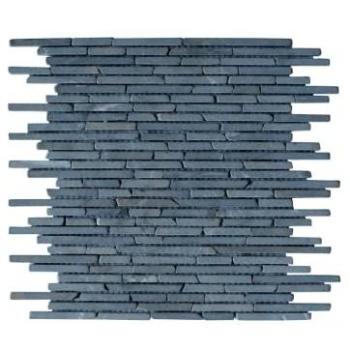 Mosaico in Marmo Grigio Antracite per Pavimenti e Pareti - Set da 1 m² - MOYALI