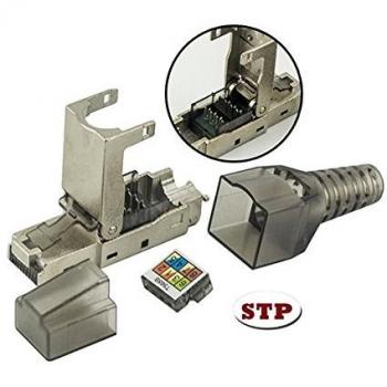 Techly STP Cat.6A RJ45 Modularstecker werkzeuglos