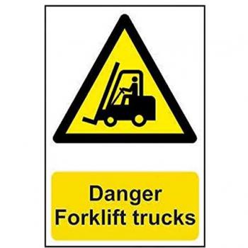 Forklift Trucks Hazard Sign - PVC 400x600mm