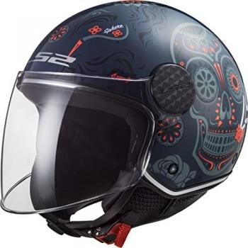 Casco LS2 OF558 Sphere Lux Maxca GL Cobalt naranja