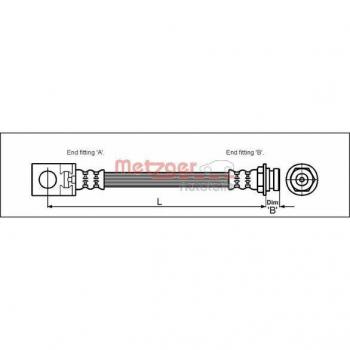 METZGER Jeep Bremsschlauch 4113524