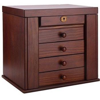 Joyero de Madera Rowling 3 Cajones con Solapas Laterales
