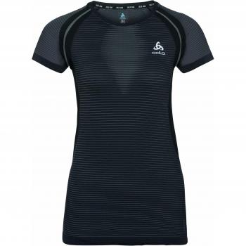 Odlo Damen Ceramicool Pro BL Top mit Rundhalsausschnitt Schwarz Grau L