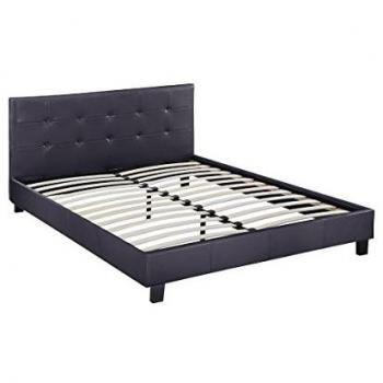 Letto Imbottito Habitat et Jardin 140x190 cm Nero