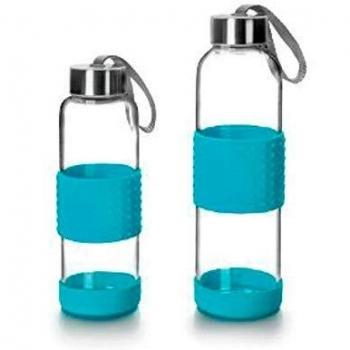 Caja de 3 uds de Botella De Vidrio Sky 500 Ml Azul Ibili 745905A