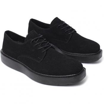 Zapatos Chekich para Hombre de Ante Negro con Cuero de Imitación, Estilo Clásico, Suela Flexible CH003