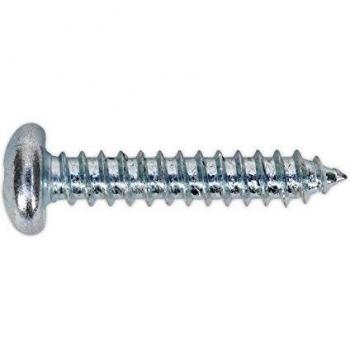 Self‑Tapping 4.8mm × 25mm Zinc Pozi Pan Screws (DIN 7981CZ) – 100 pcs