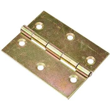 Alberts 20er Kistenband-Scharnier – Stahl, 70 × 53 mm, galvanisch gelb