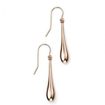 Elements Gold Women's Earrings in Rose Gold - Long Drop, 3.75cm Tall (9ct)