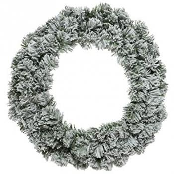 Kaemingk Everlands corona di natale imperial innevata 50 cm 680462