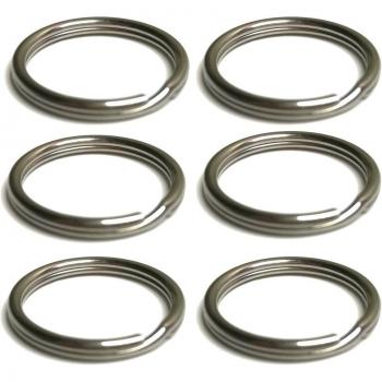 316 Stainless Steel Scuba Diving Keyring Hook Loop - 6PC Set
