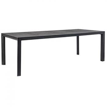 Bizzotto - Tavolo rettangolare 'Mason' con struttura in alluminio, piano in ceramica - 220 x 100 cm / Antracite