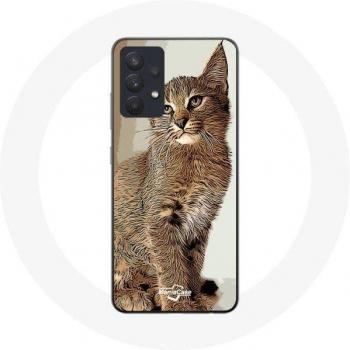 Estuche elegante para Samsung Galaxy A13 5G con motivo de gato siamés