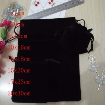 100pcs Velvet Drawstring Pouches for Jewelry - 7x9, 9x12, 10x16, 13x18cm
