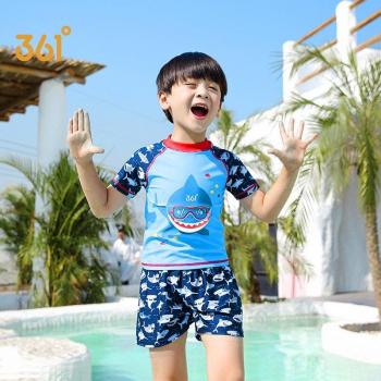 361 Shark Print Children's Split Swimwear