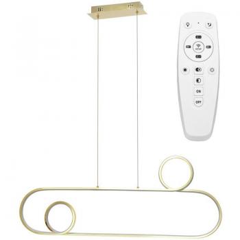 Lampada A Sospensione App809-Cp Oro Led + Telecomando 1-Punti Luce 40w 34,5x90x106cm