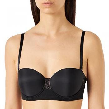 Soutien-gorge balconnet rembourré noir Vivid Spotlight Triumph