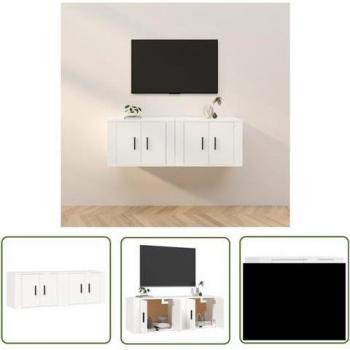 Mobile TV a muro bianco Duo 57x34,5x40 cm