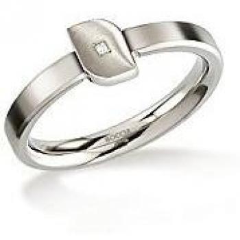 Boccia Titanring Damen mit Brillantschliff