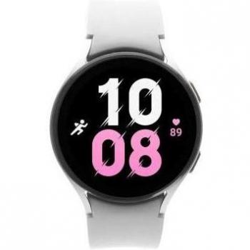 Samsung Galaxy Watch 5 LTE 44mm Argento Cinturino Sport Bianco Ricondizionato Ottimo