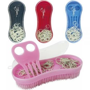 Brosse à natter pour cheval HIPPO-TONIC - Rose