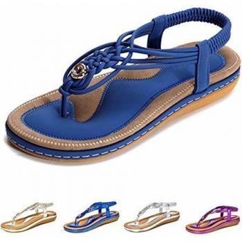 Boho Chic Clip‑Toe Braid Sandals for Ladies
