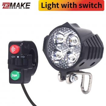 LED Fahrrad Scheinwerfer und Rücklicht für E-Bikes 24/36/48V/60V ZEMAKE