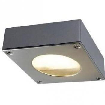 SLV QUADRASYL 44D Aussenleuchte eckig silbergrau GX53 max. 9W