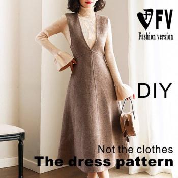 Falda larga de tirantes para mujer, diseño otoñal e invernal, BLQ-433