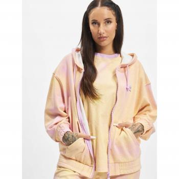 Sweat Zippé All Over Print Femme Lilas Jaune
