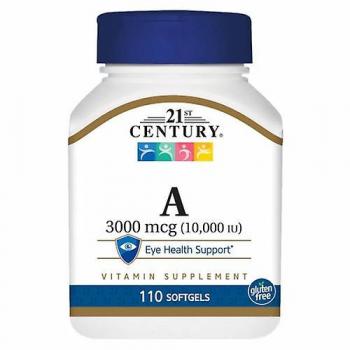 Cápsulas Blandas de Vitamina A 10000 UI - 21st Century