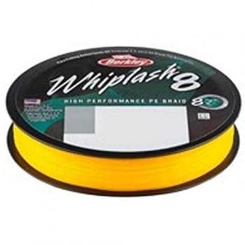 Whiplash 8 (Berkley) – Fil de Pêche Tressé – 300 m – 0,08 mm – 12,9 kg – Jaune