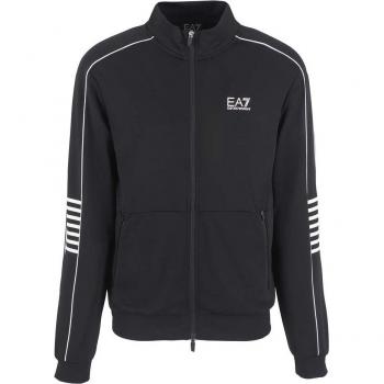 EA7 Core Identity Felpa Full Zip Nera e Bianca 3XL