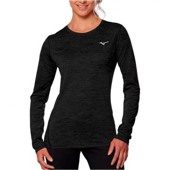 Maglia mizuno donna impulse core manica lunga nera