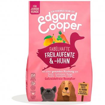 Edgard&Cooper Jun Freilauf-Ente und -Huhn getreidefrei Hundetrockenfutter