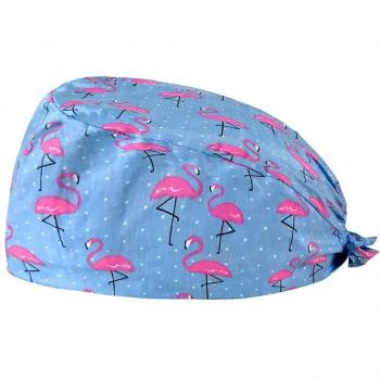 Health Service Center Blue Flamingo Scrub Hat