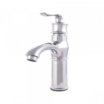 Robinet Lavabo Greenice 7785 Laiton/Zinc Plaqué Chrome Double Alimentation Chaude/Froide
