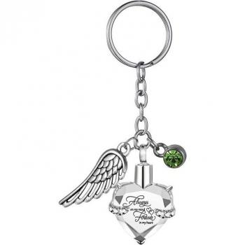 Pet Memorial Heart Ashes Keychain