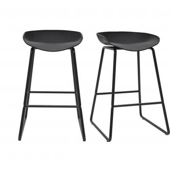 Sgabelli da bar design neri H65 cm (set di 2) MILIBOO