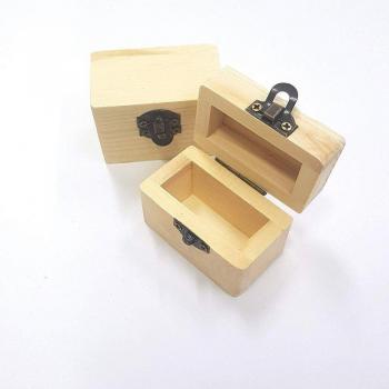 Baúl de Madera Decoupage - Juego de 2 Piezas Joyero 6x3.5x4 Cm