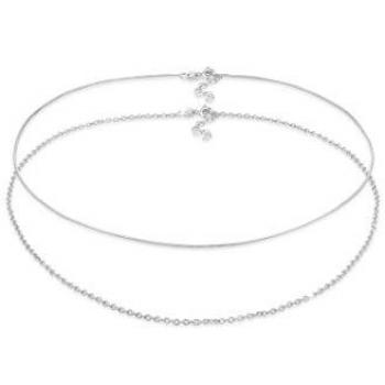 Elli Ketten-Set Choker Set (2tlg) Schlangen Ankerkette 925 Silber